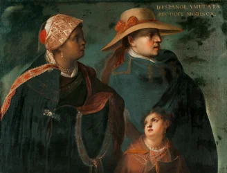Spaniard and Mulatta Produce a Morisca, c.1715